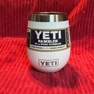 YETI White and Silver 10 ounce Wine Tumbler